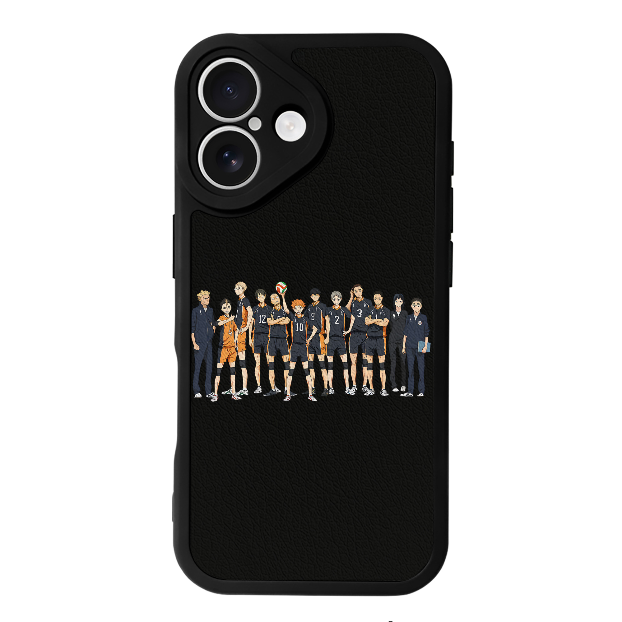 （画像用） ハイキュー!! Haikyu!! 【iPhone 16シリーズ対応】シリコンスマホケース（レザー調） 材質：シリコン